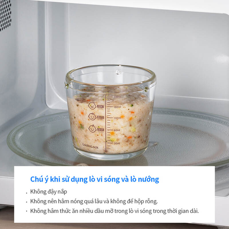 Glass Food Container for Baby 215ml*3 - LLG540S3GRN, , large image number null